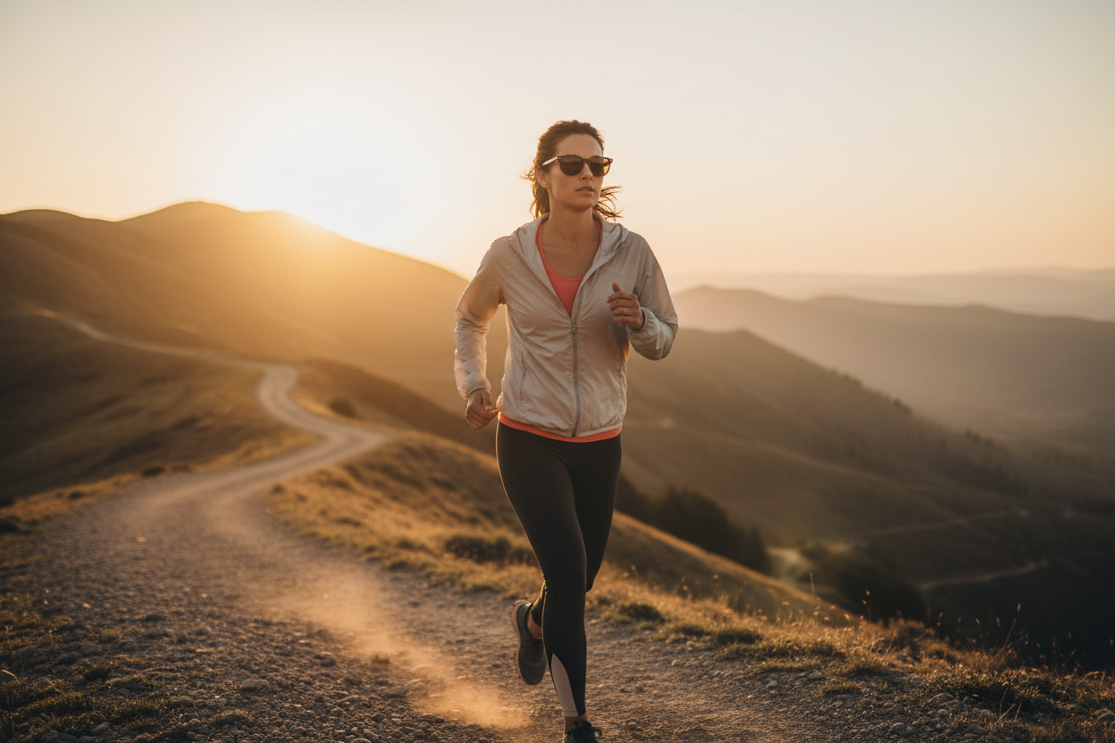 Lifestyle outdoor activity with sunglasses